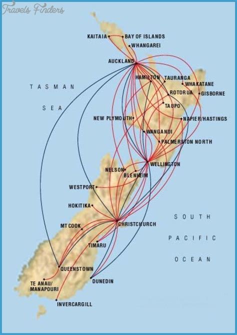 air new zealand flight map.